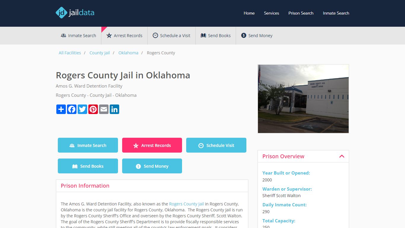 Rogers County Jail: Search Inmate Roster, Visitation, Send Money - Oklahoma